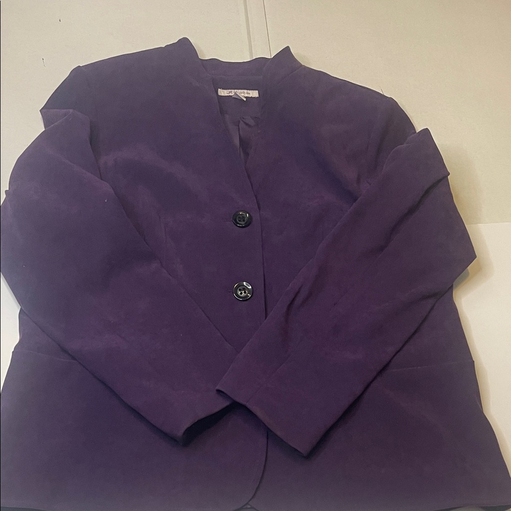 JM Collection Deep Purple Blazer